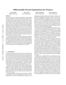 Differentially Private Explanations for Clusters