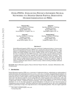 Over-PINNs: Enhancing Physics-Informed Neural Networks via Higher-Order Partial Derivative Overdetermination of PDEs