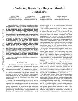 Combating Reentrancy Bugs on Sharded Blockchains