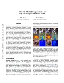 AQUATIC-Diff: Additive Quantization for Truly Tiny Compressed Diffusion Models