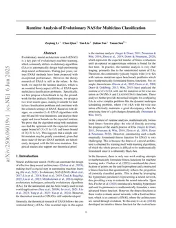 Runtime Analysis of Evolutionary NAS for Multiclass Classification