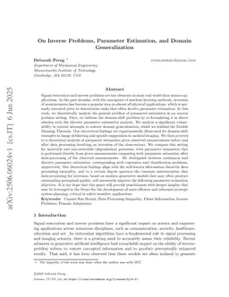 On Inverse Problems, Parameter Estimation, and Domain Generalization