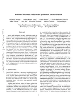 Restereo: Diffusion stereo video generation and restoration