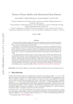 Tensor-to-Tensor Models with Fast Iterated Sum Features