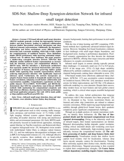 SDS-Net: Shallow-Deep Synergism-detection Network for infrared small target detection