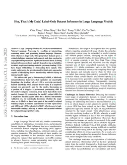 Hey, That's My Data! Label-Only Dataset Inference in Large Language Models