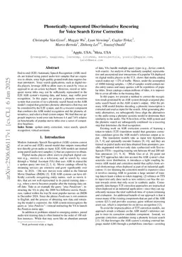 Phonetically-Augmented Discriminative Rescoring for Voice Search Error Correction