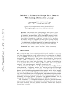 PrivTru: A Privacy-by-Design Data Trustee Minimizing Information Leakage
