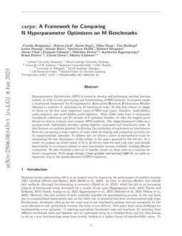 carps: A Framework for Comparing N Hyperparameter Optimizers on M Benchmarks