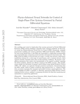 Physics-Informed Neural Networks for Control of Single-Phase Flow Systems Governed by Partial Differential Equations