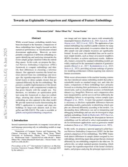 Towards an Explainable Comparison and Alignment of Feature Embeddings