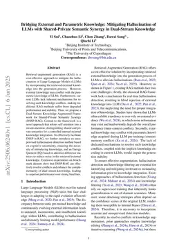 Bridging External and Parametric Knowledge: Mitigating Hallucination of LLMs with Shared-Private Semantic Synergy in Dual-Stream Knowledge
