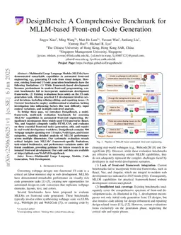 DesignBench: A Comprehensive Benchmark for MLLM-based Front-end Code Generation