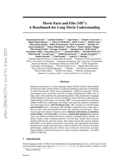 Movie Facts and Fibs (MF$^2$): A Benchmark for Long Movie Understanding