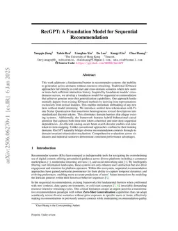 RecGPT: A Foundation Model for Sequential Recommendation