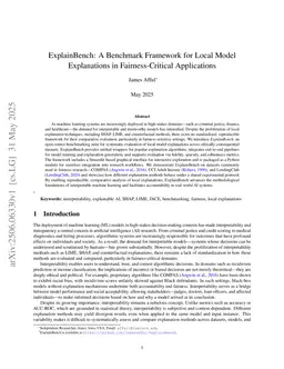 ExplainBench: A Benchmark Framework for Local Model Explanations in Fairness-Critical Applications