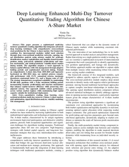 Deep Learning Enhanced Multi-Day Turnover Quantitative Trading Algorithm for Chinese A-Share Market