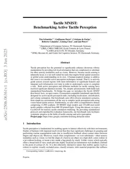 Tactile MNIST: Benchmarking Active Tactile Perception
