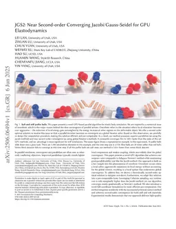 JGS2: Near Second-order Converging Jacobi/Gauss-Seidel for GPU Elastodynamics