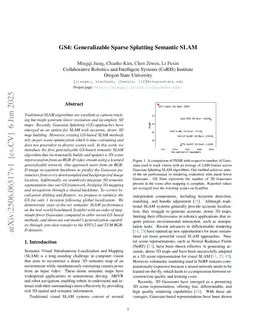 GS4: Generalizable Sparse Splatting Semantic SLAM