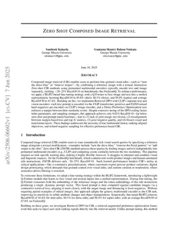 Zero Shot Composed Image Retrieval