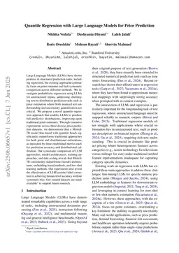 Quantile Regression with Large Language Models for Price Prediction