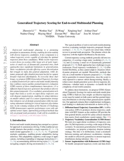 Generalized Trajectory Scoring for End-to-end Multimodal Planning