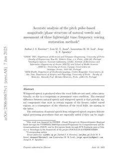 Accurate analysis of the pitch pulse-based magnitude/phase structure of natural vowels and assessment of three lightweight time/frequency voicing restoration methods
