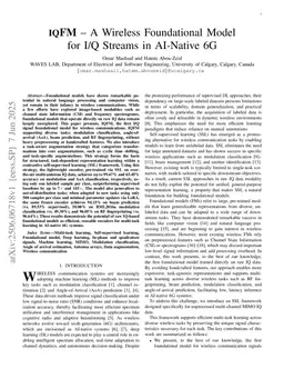 IQFM A Wireless Foundational Model for I/Q Streams in AI-Native 6G