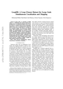 LoopDB: A Loop Closure Dataset for Large Scale Simultaneous Localization and Mapping