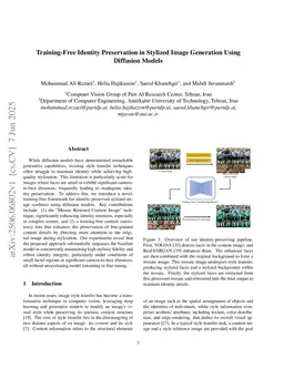 Training-Free Diffusion Framework for Stylized Image Generation with Identity Preservation