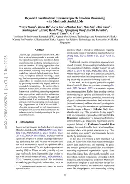 Beyond Classification: Towards Speech Emotion Reasoning with Multitask AudioLLMs