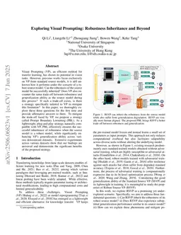 Exploring Visual Prompting: Robustness Inheritance and Beyond