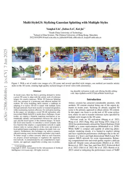 Multi-StyleGS: Stylizing Gaussian Splatting with Multiple Styles