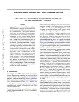 Scalable Gaussian Processes with Latent Kronecker Structure