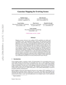Gaussian Mapping for Evolving Scenes