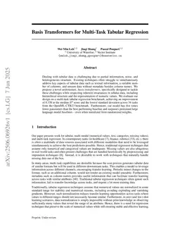 Basis Transformers for Multi-Task Tabular Regression