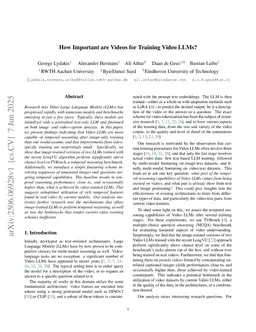 How Important are Videos for Training Video LLMs?