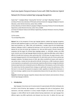 Dual-view Spatio-Temporal Feature Fusion with CNN-Transformer Hybrid Network for Chinese Isolated Sign Language Recognition