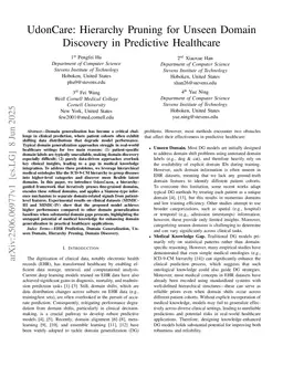 UdonCare: Hierarchy Pruning for Unseen Domain Discovery in Predictive Healthcare