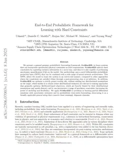 End-to-End Probabilistic Framework for Learning with Hard Constraints