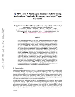 MAGNET: A Multi-agent Framework for Finding Audio-Visual Needles by Reasoning over Multi-Video Haystacks