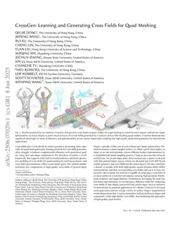 CrossGen: Learning and Generating Cross Fields for Quad Meshing
