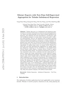 Mixture Experts with Test-Time Self-Supervised Aggregation for Tabular Imbalanced Regression