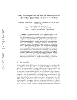 D2R: dual regularization loss with collaborative adversarial generation for model robustness