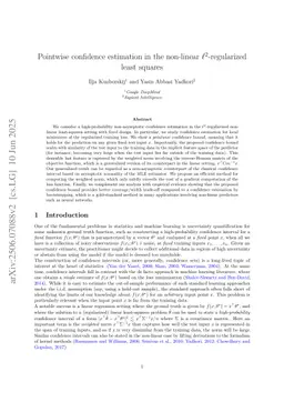 Pointwise confidence estimation in the non-linear $\ell^2$-regularized least squares