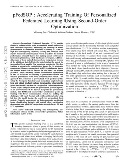 pFedSOP : Accelerating Training Of Personalized Federated Learning Using Second-Order Optimization