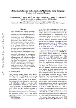 Mitigating Behavioral Hallucination in Multimodal Large Language Models for Sequential Images