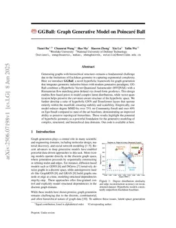 GGBall: Graph Generative Model on Poincaré Ball