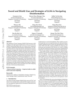 Sword and Shield: Uses and Strategies of LLMs in Navigating Disinformation